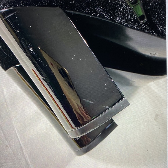 Black velvet above knees boots Pantene leather toe - Picture 12 of 16